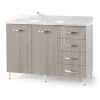 Base sottolavello cucina con cassettiera L 120 olmo destro