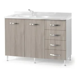 Base sottolavello cucina con cassettiera L 120 olmo destro