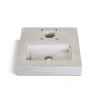 Base per fontane in cemento rettangolare grigia 40x40x8 cm grigio