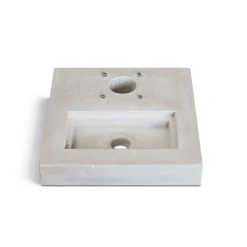 Base per fontane in cemento rettangolare grigia 40x40x8 cm grigio