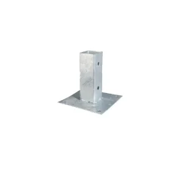 Base per palo quadrata zincata da avvitare 91x91x150 mm