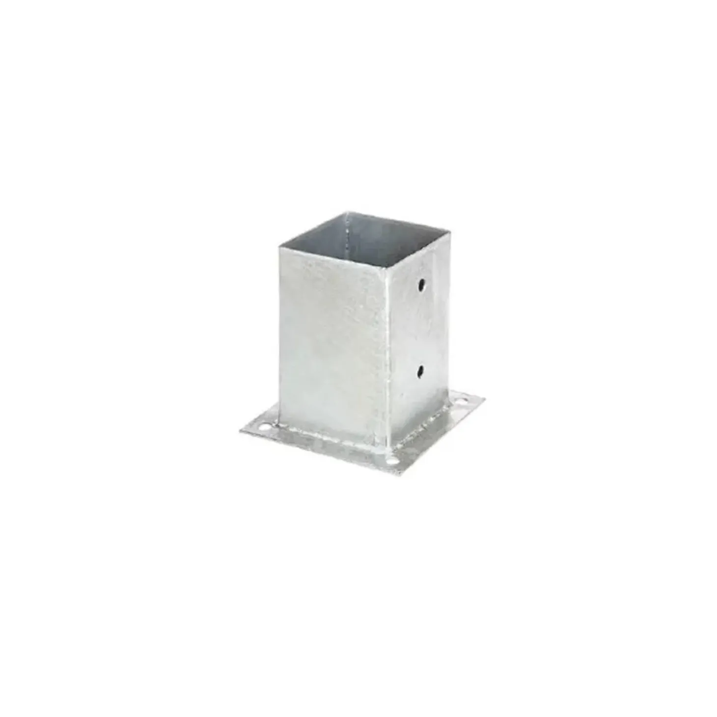 Base per palo quadrata zincata da avvitare 120x120x180 mm
