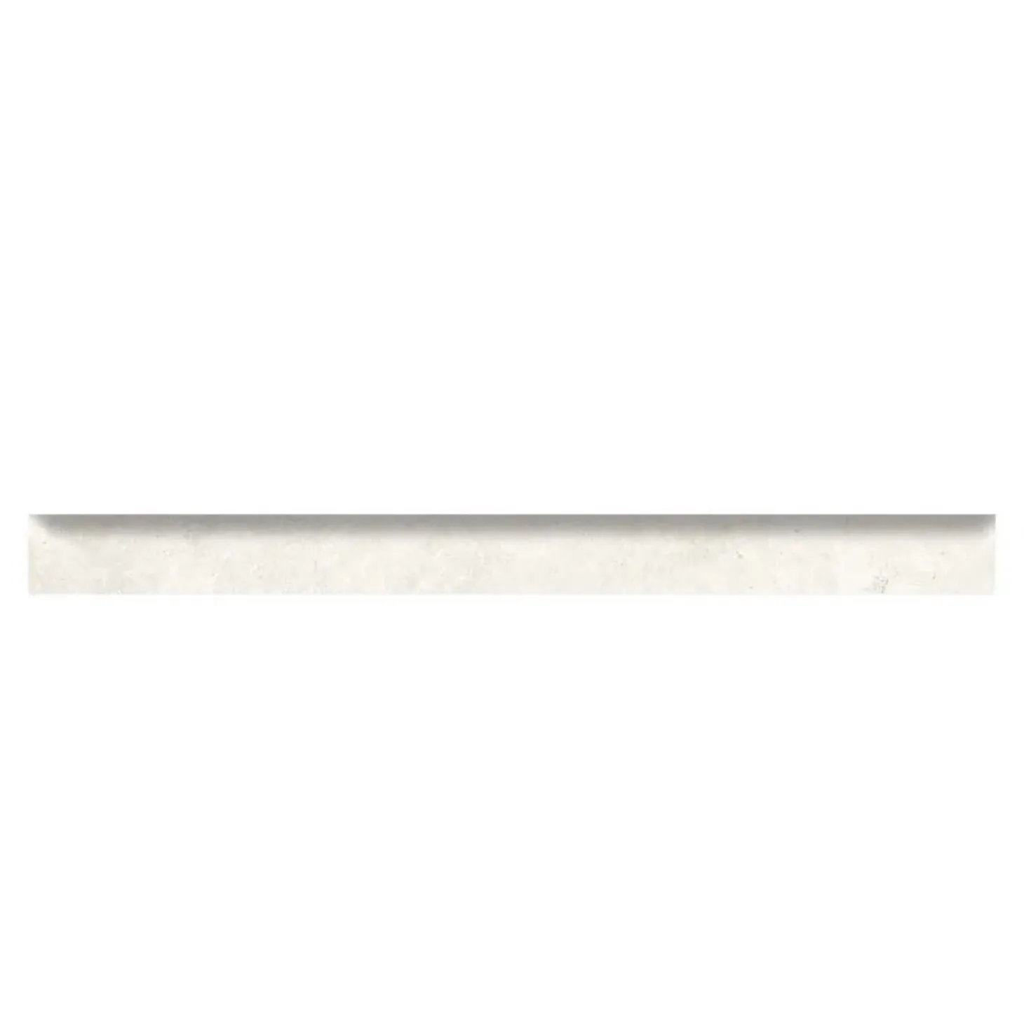Battiscopa in gres porcellanato EaRoman Stone Bianco 10x119,8 cm