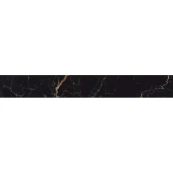 Battiscopa in gres porcellanato St Laurent nero 7x60 cm