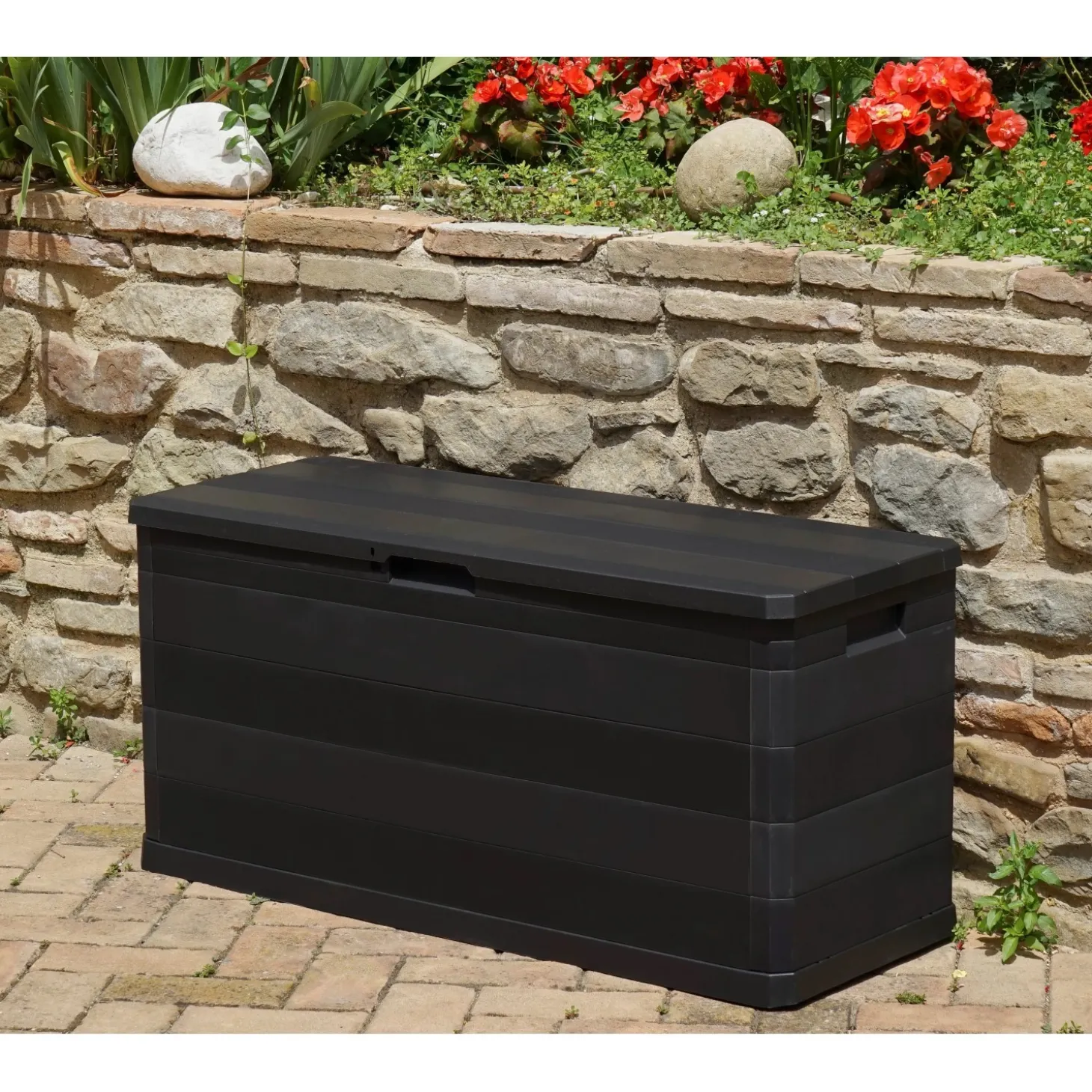 Baule da esterno Elegance in plastica multiuso 117x45x56 cm