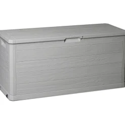 Baule da esterno Mulibox Woody`s in polipropilene 56x117x45 cm grigio