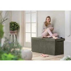 Baule da esterno Springwood 123x54x57 cm 305 l verde