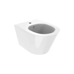 Bidet sospeso Round in vetrochina bianco lucido 515x360x32 mm
