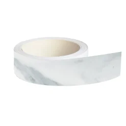 Bordo per top cucina preincollato marmo bianco venato 44x5000 mm