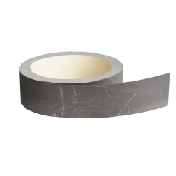 Bordo per top cucina preincollato marmo nero venato 33x5000 mm