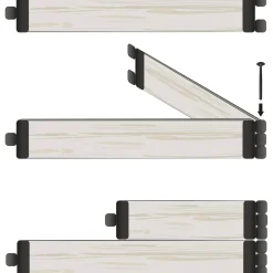 Bordura modulare in WPC, marrone, 1 x 1 m