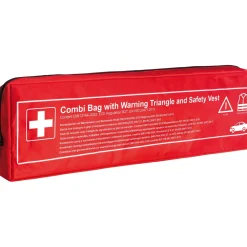 Borsa di pronto soccorso per veicoli Walser con triangolo di emergenza rosso