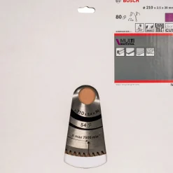 Bosch lama per seghe circolari Multi Material Ø 210 80D