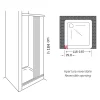 Box doccia a soffietto 1 lato regolabile bianco H 184 x L 140 cm