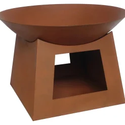 Braciere da giardino in acciaio H 41,5 x Ø 61,5 cm effetto ruggine