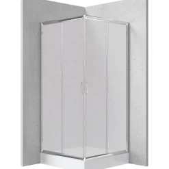 Cabina doccia Juraguá con piatto quadrato Caimito Idrostile 900x1850 mm cromo