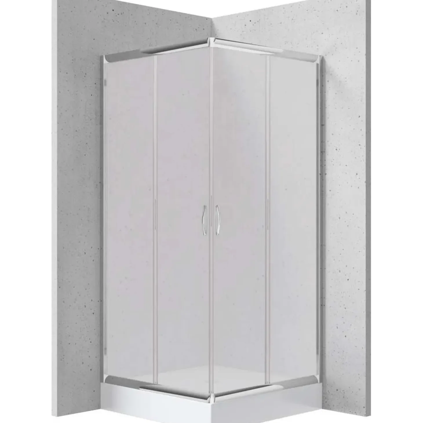 Cabina doccia Juraguá con piatto quadrato Caimito Idrostile 900x1850 mm cromo