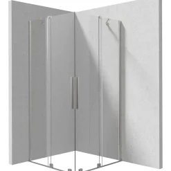 Cabina doccia quadrata Cabaiguán Idrostile vetro 6 mm 800x1950 mm acciaio