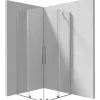 Cabina doccia quadrata Cabaiguán Idrostile 900x1950 mm acciaio spazzolato