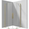 Cabina doccia quadrata Cabaiguán Idrostile 900x1950 mm oro spazzolato
