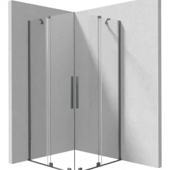 Cabina doccia quadrata Cabaiguán Idrostile 900x1950 mm titanio