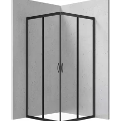 Cabina doccia quadrata Caimito Idrostile 800x1850 mm nero