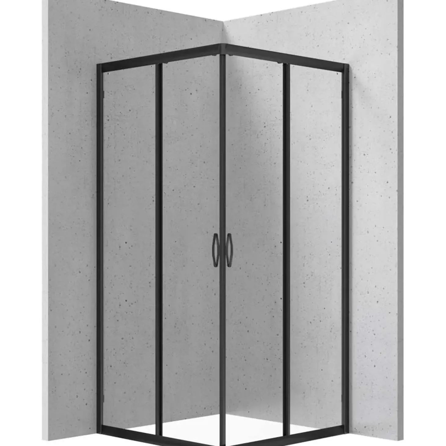 Cabina doccia quadrata Caimito Idrostile 900x1850 mm nero