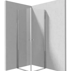 Cabina doccia quadrata Coliseo Idrostile vetro opaco 900x2000 mm cromo
