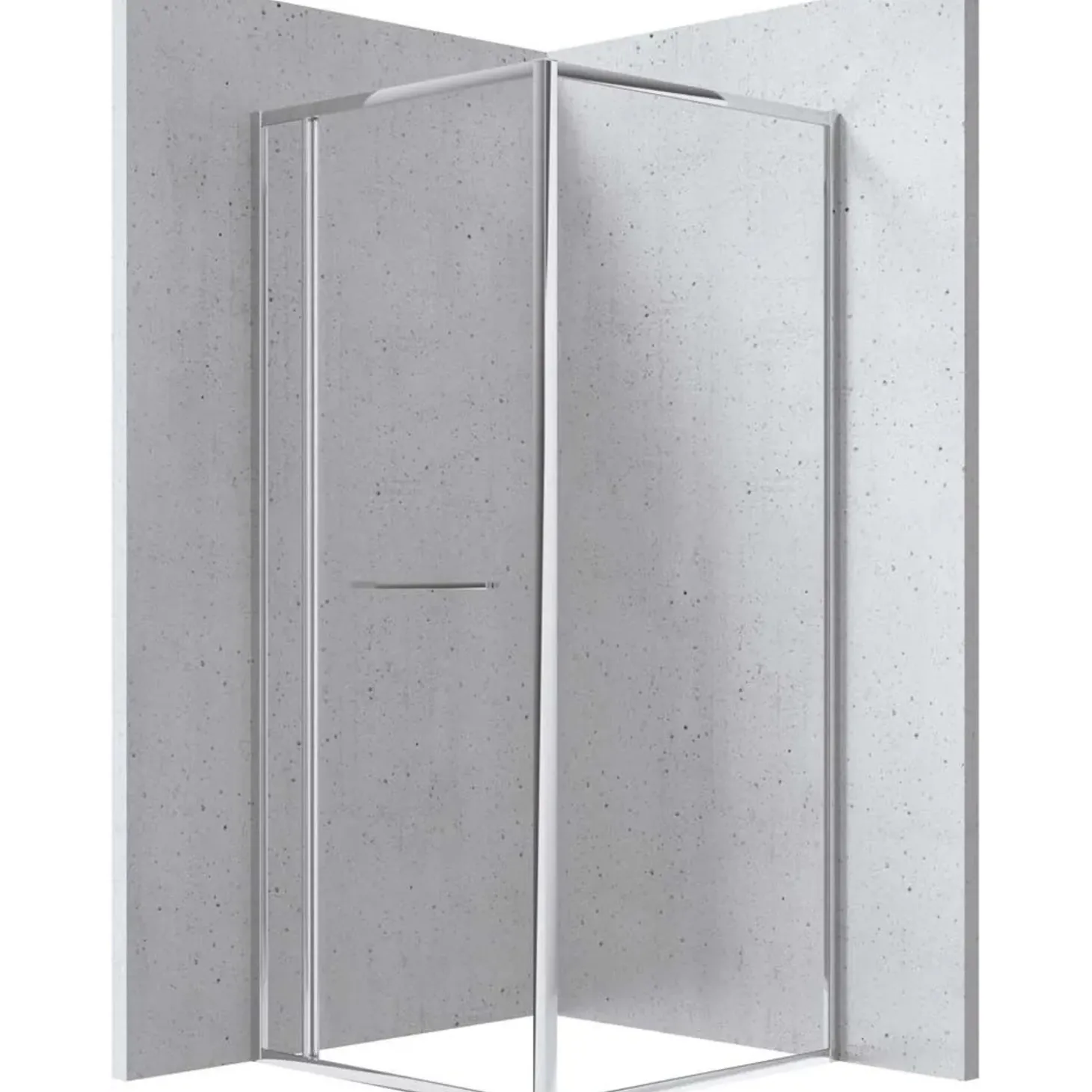 Cabina doccia quadrata Placetas Idrostile Punk vetro trasp 800x2000 mm cromo
