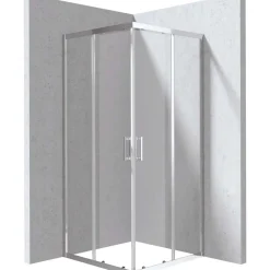 Cabina doccia quadrata Zulueta Idrostile vetro 6 mm 900x1950 mm cromo
