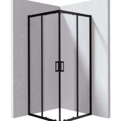 Cabina doccia quadrata Zulueta Idrostile 800x1950 mm nero