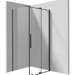 Cabina doccia rettangolare Cabaiguán Idrostile 1000x1950 mm nero