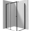 Cabina doccia rettangolare Coliseo Idrostile vetro 6 mm 1000x2000 mm nero