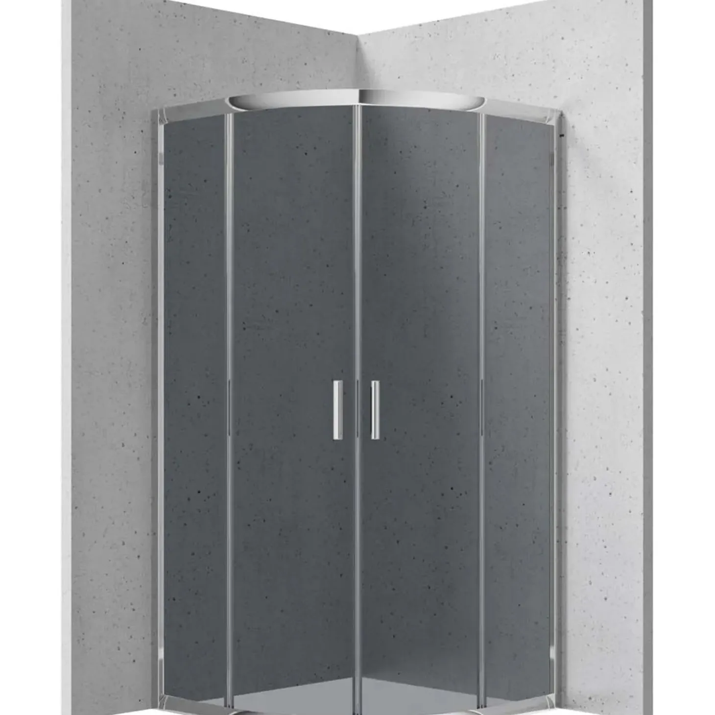 Cabina doccia semicircolare Caimito Idrostile Kerria 800x1850 mm cromo