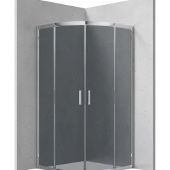 Cabina doccia semicircolare Caimito Idrostile Kerria 900x1850 mm cromo