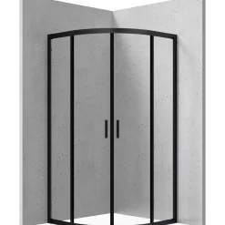Cabina doccia semicircolare Caimito Idrostile 800x1850 mm nero