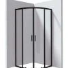 Cabina doccia semicircolare Zulueta Idrostile 900x1950 mm nero