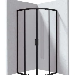 Cabina doccia semicircolare Zulueta Idrostile 900x1950 mm nero