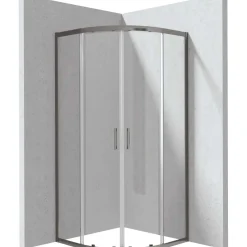 Cabina doccia semicircolare Zulueta Idrostile 900x1950 mm titanio