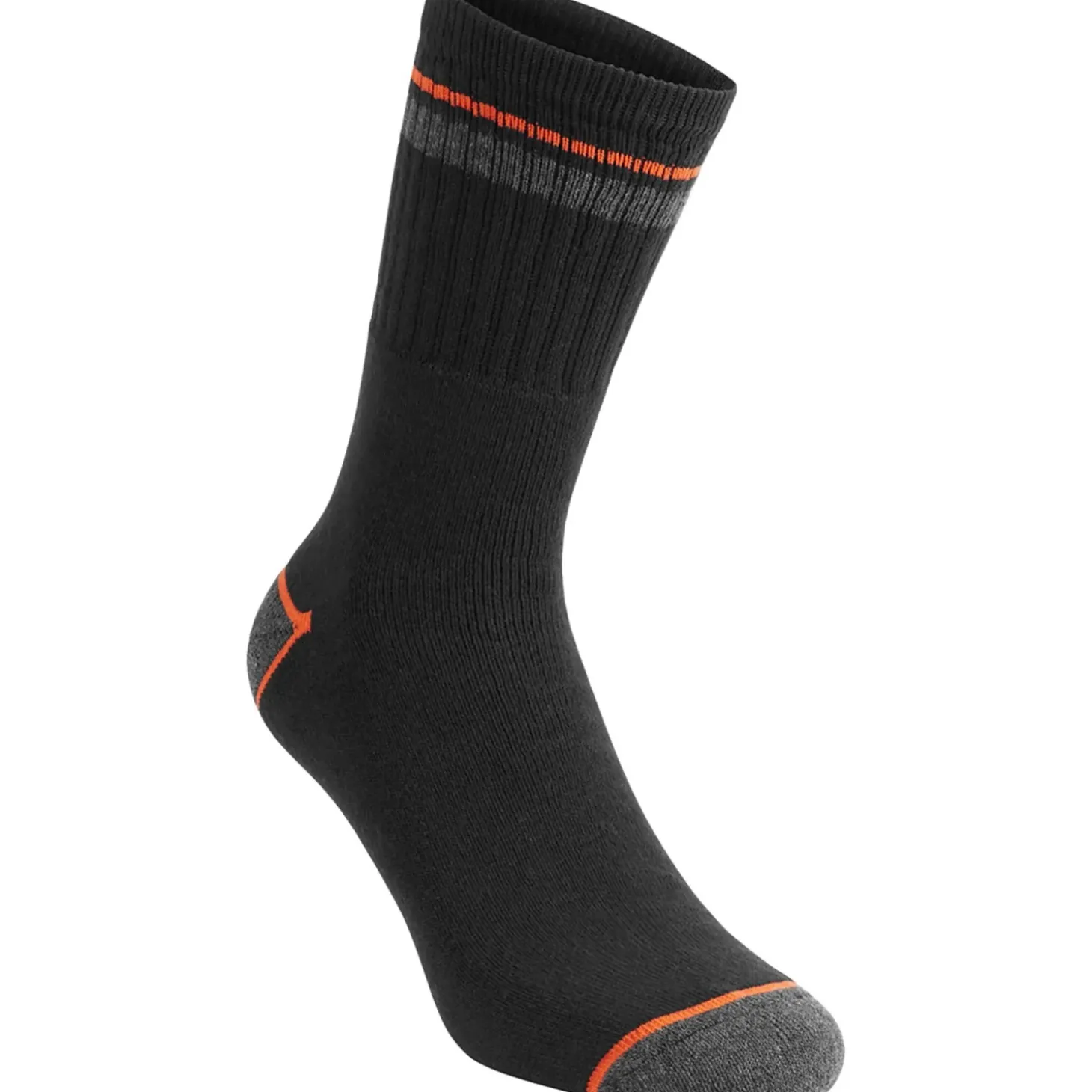 Calza da lavoro Black+Decker Stripe nero tg. 43-46 3 pz