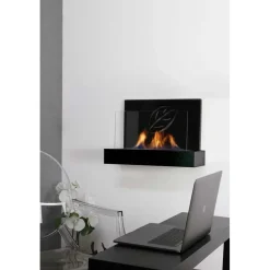 Camino bioetanolo da parete e da appoggio Maya 1,3 l - 2,5 kw/h nero