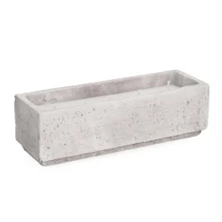Candela Christina rettangolare vaso contenitore in cemento 30x9 cm
