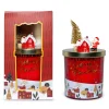 Candela decorativa Natale rosso H 17 cm