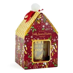 Candela decorativa Natale rosso H 14 cm