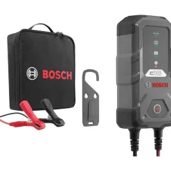 Caricabatteria Bosch C10 per batterie auto e moto da 12V
