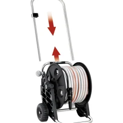 Carrello avvolgitubo Claber Genius Compact Pronto 25 m nero