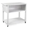 Carrello da esterno in alluminio bianco 102x54,5 cm H 90 cm