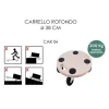 Carrello rotondo in compensato Ø 38 cm