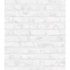 Carta da parati decorativa mattone grigio chiaro