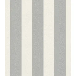 Carta da parati decorativa righe grigie glitter
